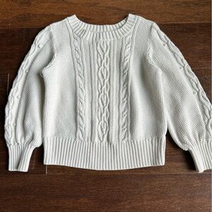 GAP Cream Cable Knit Crew Neck Sweater